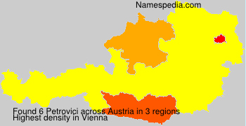 Surname Petrovici in Austria Surname Petrovici in Austria