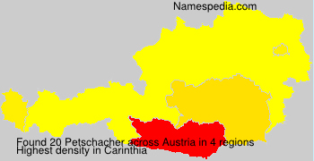 Surname Petschacher in Austria Surname Petschacher in Austria