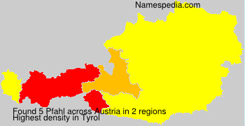 Surname Pfahl in Austria Surname Pfahl in Austria