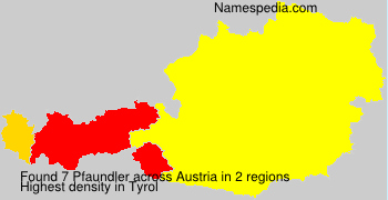 Surname Pfaundler in Austria Surname Pfaundler in Austria