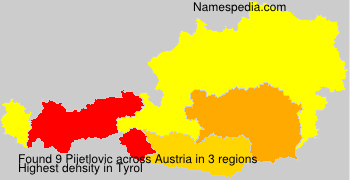 Surname Pijetlovic in Austria Surname Pijetlovic in Austria