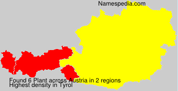 Surname Plant in Austria Surname Plant in Austria