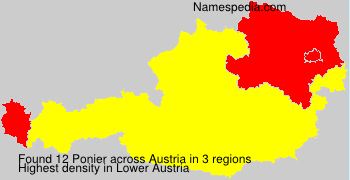 Surname Ponier in Austria Surname Ponier in Austria