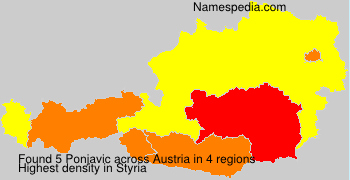 Surname Ponjavic in Austria Surname Ponjavic in Austria