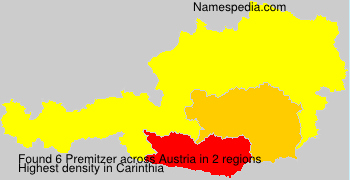 Surname Premitzer in Austria Surname Premitzer in Austria