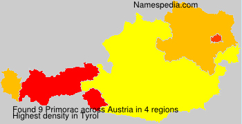 Surname Primorac in Austria Surname Primorac in Austria