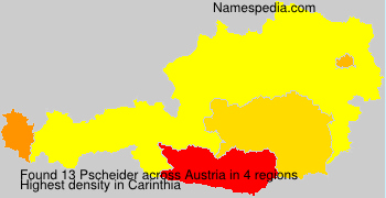 Surname Pscheider in Austria Surname Pscheider in Austria