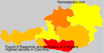 Surname Raspotnik in Austria