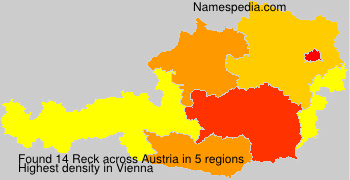 Surname Reck in Austria Surname Reck in Austria
