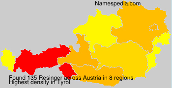 Surname Resinger in Austria Surname Resinger in Austria