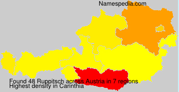 Surname Ruppitsch in Austria Surname Ruppitsch in Austria