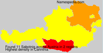 Surname Sabotnig in Austria