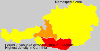 Surname Sabunka in Austria Surname Sabunka in Austria
