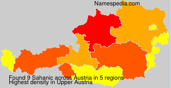 Surname Sahanic in Austria