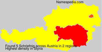 Surname Schriefnig in Austria