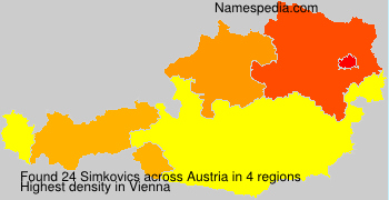 Surname Simkovics in Austria Surname Simkovics in Austria