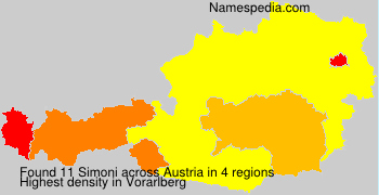 Surname Simoni in Austria Surname Simoni in Austria