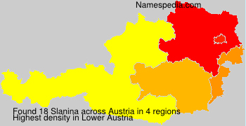 Surname Slanina in Austria Surname Slanina in Austria