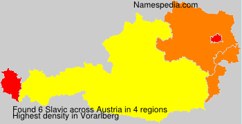 Surname Slavic in Austria Surname Slavic in Austria