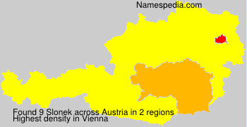 Surname Slonek in Austria Surname Slonek in Austria