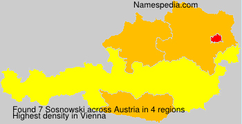 Surname Sosnowski in Austria
