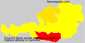 Surname Spick in Austria Surname Spick in Austria