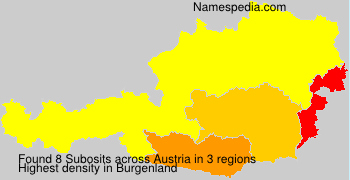 Surname Subosits in Austria Surname Subosits in Austria