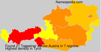 Surname Tappeiner in Austria Surname Tappeiner in Austria
