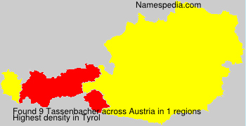 Surname Tassenbacher in Austria