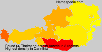 Surname Thalmann in Austria Surname Thalmann in Austria