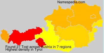 Surname Tost in Austria Surname Tost in Austria