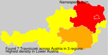 Surname Travniczek in Austria