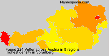 Surname Vetter in Austria Surname Vetter in Austria