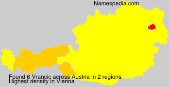 Surname Vrancic in Austria
