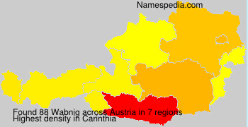 Surname Wabnig in Austria Surname Wabnig in Austria