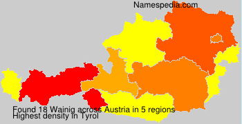 Surname Wainig in Austria Surname Wainig in Austria