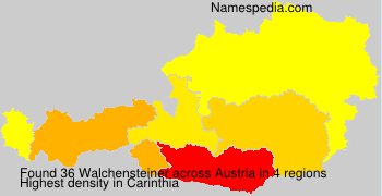 Familiennamen Walchensteiner - Austria