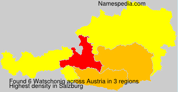 Surname Watschonig in Austria