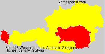Surname Wesonig in Austria