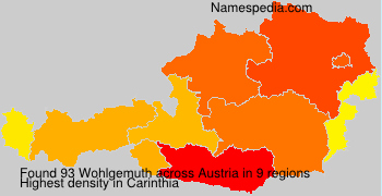 Surname Wohlgemuth in Austria Surname Wohlgemuth in Austria