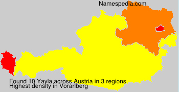 Surname Yayla in Austria Surname Yayla in Austria
