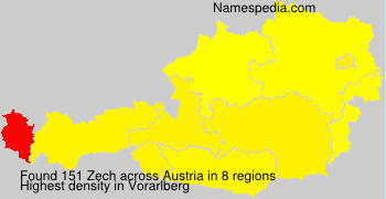 Surname Zech in Austria Surname Zech in Austria