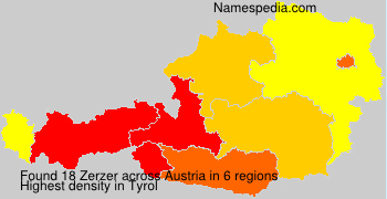 Surname Zerzer in Austria