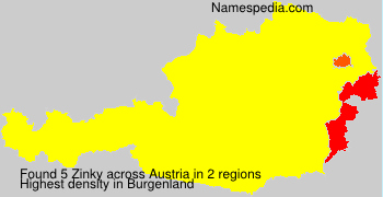 Surname Zinky in Austria Surname Zinky in Austria