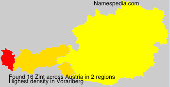 Surname Zint in Austria Surname Zint in Austria