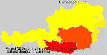 Surname Zupanc in Austria