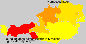 Surname labek in Austria Surname labek in Austria