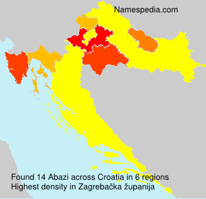 Surname Abazi in Croatia Surname Abazi in Croatia