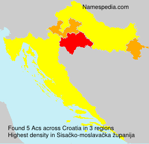 Surname Acs in Croatia Surname Acs in Croatia