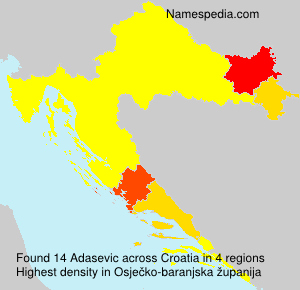 Surname Adasevic in Croatia Surname Adasevic in Croatia